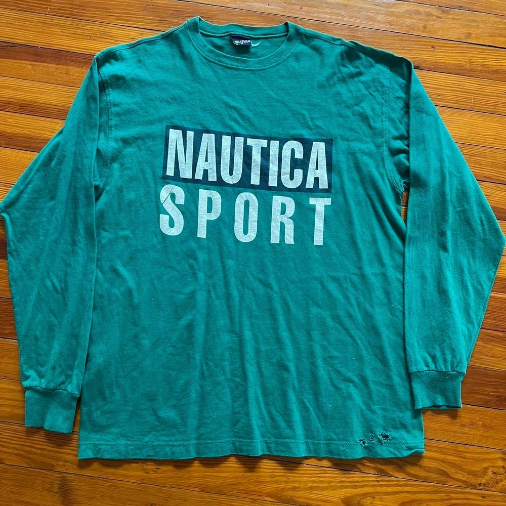 1990s Graphic Nautica Longsleeve Shirt size M